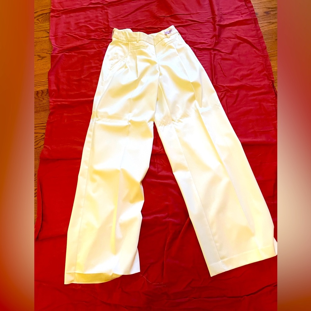 White side leg pants